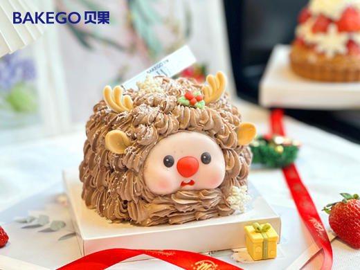 《圣诞麋鹿》圣诞节蛋糕 商品图0
