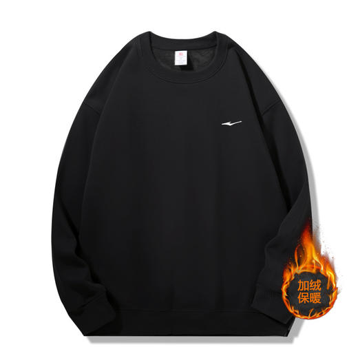 鸿星尔克 420g华棉圆领加绒卫衣情侣款 加绒加厚保暖 9色可选 EK-XW25701R 商品图12