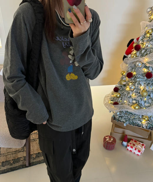 韩国订单磨毛棉米奇打底衫t恤12291 商品图5