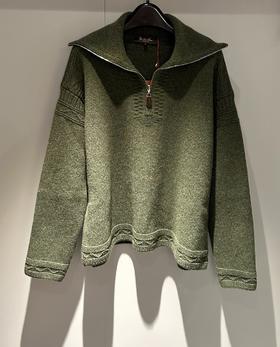 女款半拉链有领针织毛衣lv015