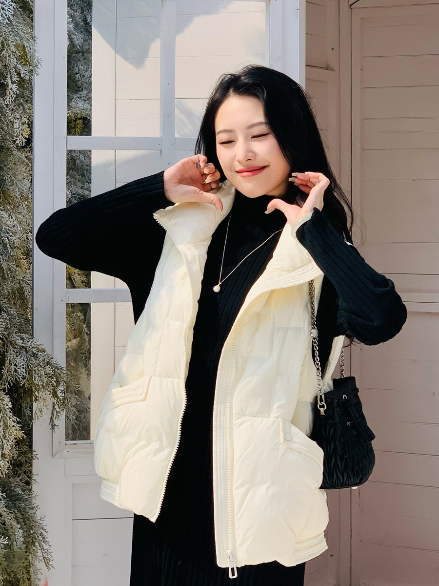【百图lulu定制】【暖炉羽绒马甲】90白鸭绒 A摆 微宽松 羽绒马甲