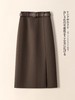 赠送皮带【手感柔软垂顺有型❗️开叉设计显瘦显气质】毛呢休闲半身裙女秋冬季2025新款气质a字裙垂感百搭直筒包臀裙子。jb 商品缩略图2