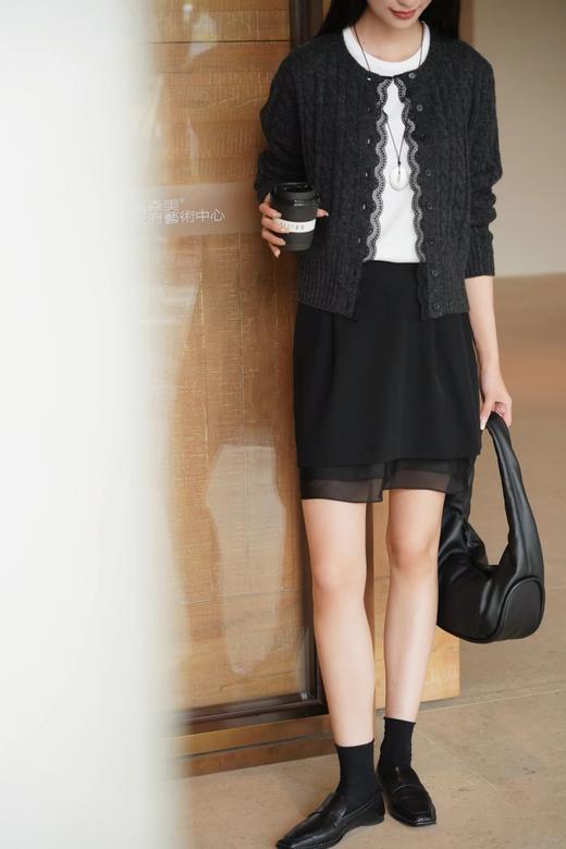 二店y 【M9161 】小禾 25款~精致蕾丝花边拼接羊毛针织开衫外套 商品图8