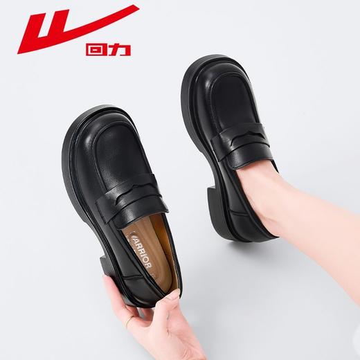 回力乐福鞋女2025秋季新款jk单鞋英伦风玛丽珍公主黑色厚底小皮鞋 商品图4