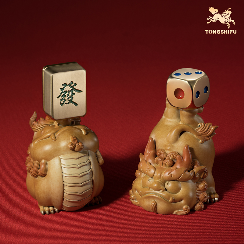 铜师傅《转大发》《转大顺》客厅办公室貔貅铜摆件解压把玩工艺品