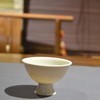 定窑 两才白釉手工盖碗  禅影高足刻花品茗杯 商品缩略图2