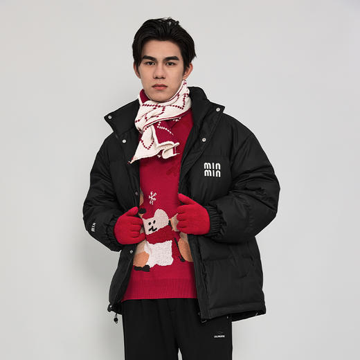 【新品上新】HX 冬季短款立领皮羽绒服C100440031101/02 商品图2