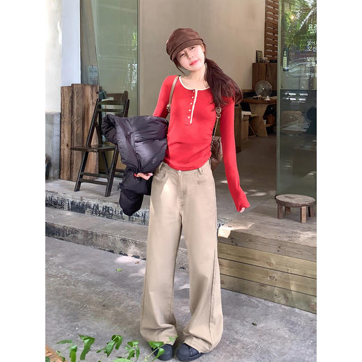 <曾小咸推荐> 现货秒杀！微信超特价！红色长袖打底t恤 日常109.99 立减40 秒杀69.99！ 商品图4