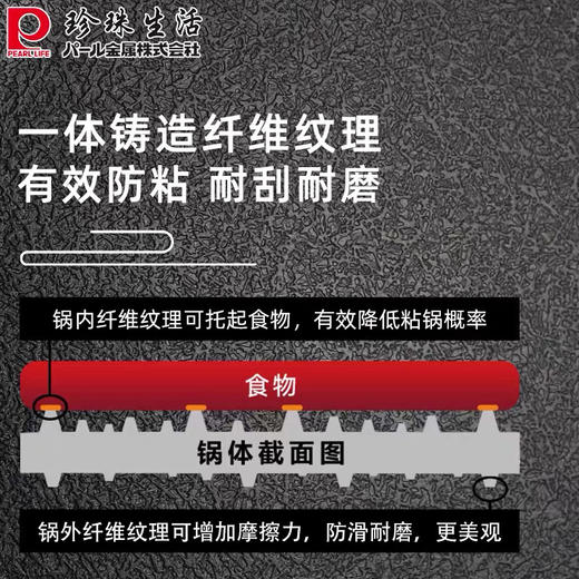 珍珠生活日本进口无涂层不易粘炒锅铁锅家用平底炒锅GP-3003 商品图2