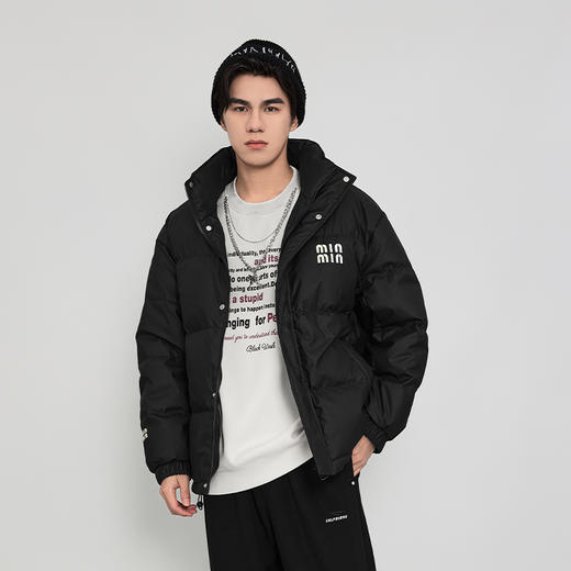 【新品上新】HX 冬季短款立领皮羽绒服C100440031101/02 商品图1