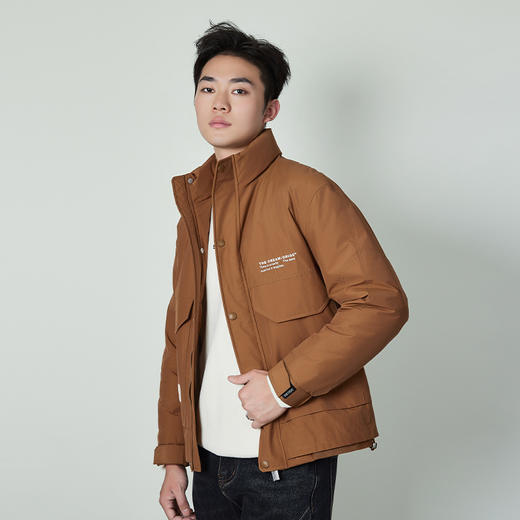 【新品上新】HX 冬季短款立领羽绒服三防面料S100444097101/02 商品图2