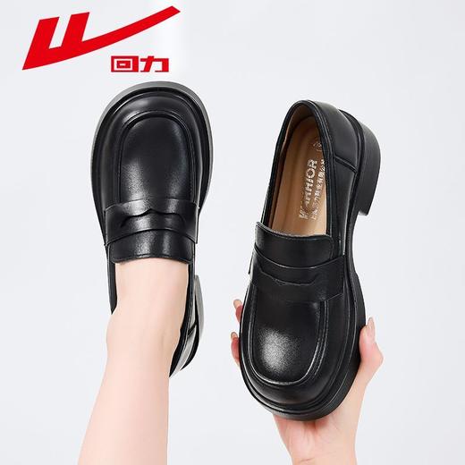 回力乐福鞋女2025秋季新款jk单鞋英伦风玛丽珍公主黑色厚底小皮鞋 商品图2