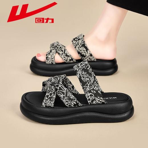 回力凉鞋女2025夏季新款公主风外穿厚底一字拖ins百搭沙滩凉拖鞋 商品图7