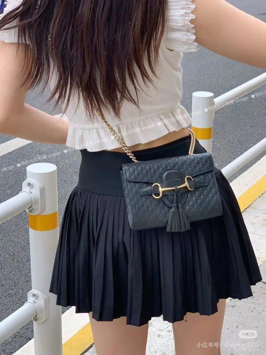 Gucci Emily 流苏 压纹牛皮 链条包 商品图3