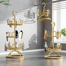 【强韧原包PP材质❗️整洁有序独立晾晒】晒鞋简约神器鞋架铁艺工艺落地移动架子旋转收纳阳台室外置物架。jb