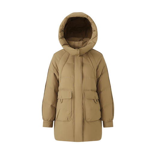 「高货wl」全新升级【铂金会员560/天猫759/差价199】(10705)洛诗琳气质加厚中长款羽绒服2025冬减龄复古保暖连帽外套 商品图4