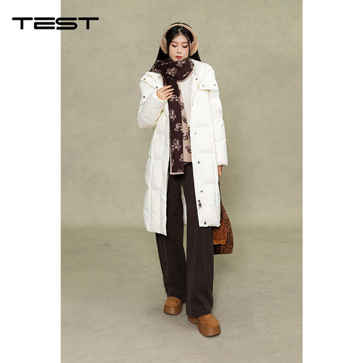 冬上新温柔通勤保暖气质长款连帽保暖羽绒服 2254025 商品图1