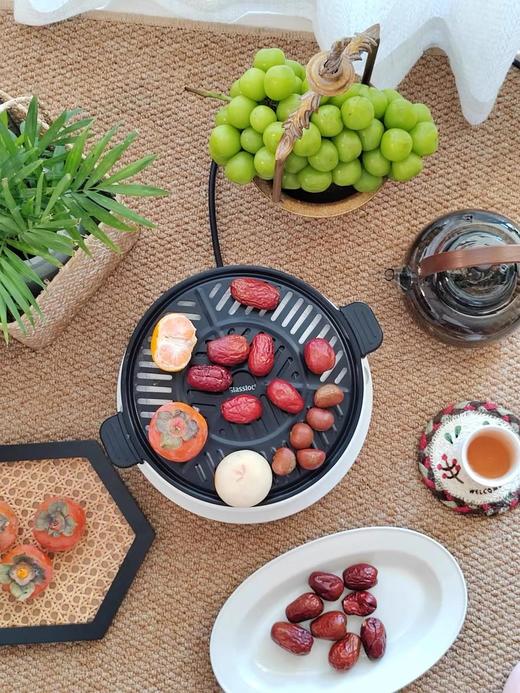 【Glasslock新品围炉煮茶器】比国补再降82！一炉多用=暖茶+温酒+烧烤+取暖+烤火，送原装茶壶+烤网，远红外加热，无明火无排放食品级材质，耐高温微晶面板，三挡温度可调800ml容量，不挑壶具 商品图9