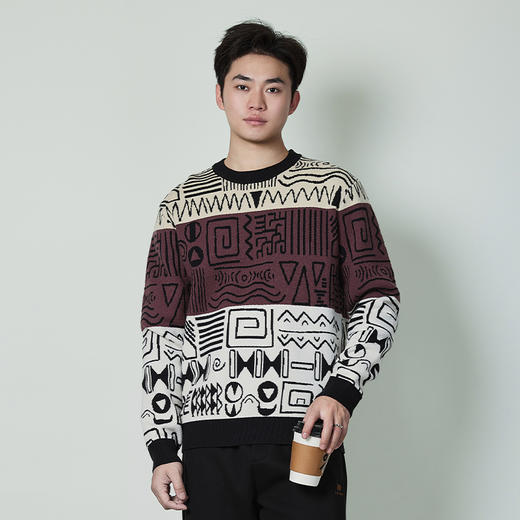 【断码清仓】HX 冬季圆领毛衫撞色S107444212101 商品图3