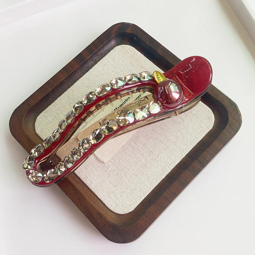 庆典红排钻盘发夹-纪念日百货门店同款167748854 商品图1