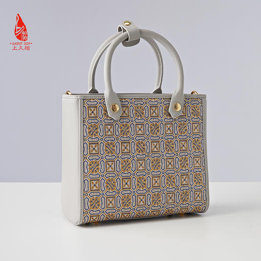 SAINTJOY/上久楷  宋锦拎包 四方定胜 BWS24A0405-E（不含礼盒包装 商品图5