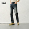 森马牛仔裤男士春装竹节肌理合体直筒裤子轻复古打磨做旧水洗长裤 商品缩略图0