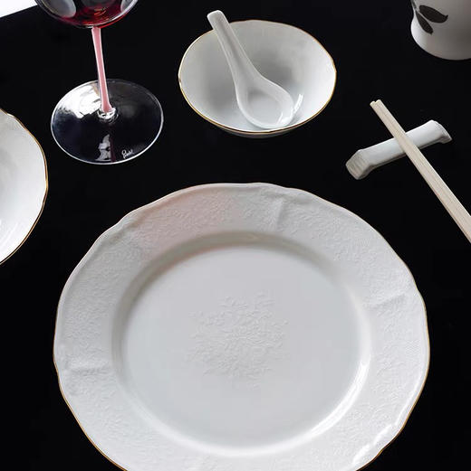 Noritake则武 PRINCESS BOUQUET浮雕蕾丝餐具套装家用组合乔迁礼 商品图2