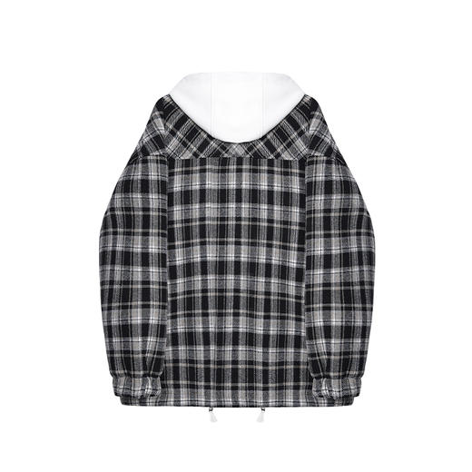 【断码清仓】HX 冬季带帽茄克衫格纹质感C105440012101/02 商品图8