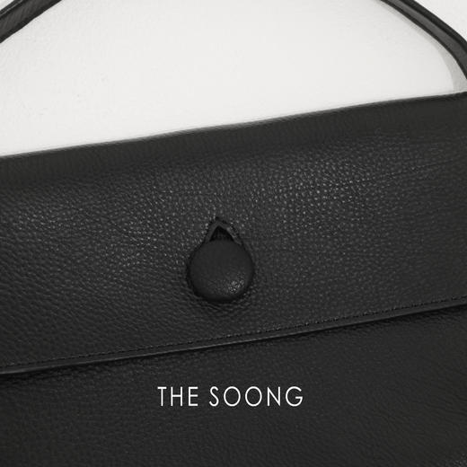 THESOONG"纽扣包"极简胎牛皮细腻肌理百搭手提包HWBB8354 商品图1