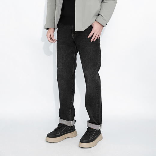 【断码清仓】HX 冬季水洗直筒牛仔长裤百搭款Y201440013101 商品图3