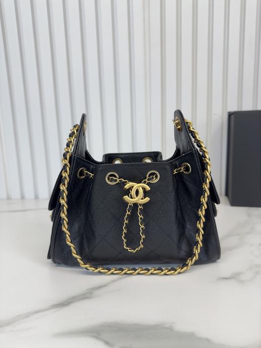 GZ279-香奈儿25bag mini 油蜡皮鸳鸯扣 荔枝纹银扣 荔枝纹金扣（LZ*MM） 商品图9