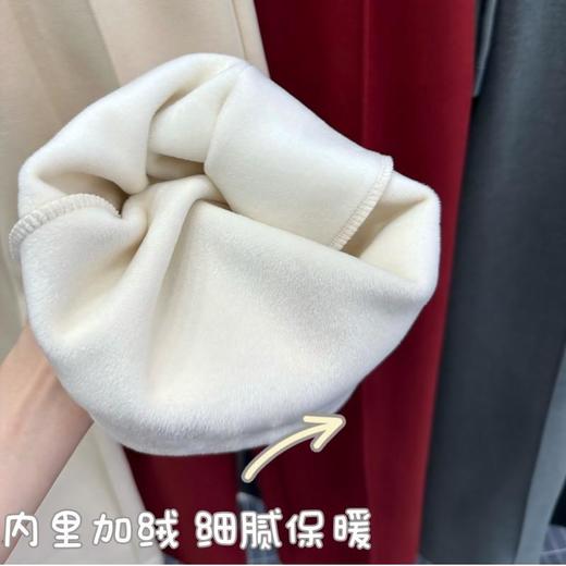 Beau Muse  羊毛蚕丝 窄版阔腿裤 670g加绒加厚 蓄热保暖 遮肉显瘦 微绒款/加绒款 5色可选 商品图5