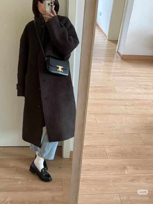 Celine 黑金 box牛皮 凯旋门 皮带款 腋下包 商品图2