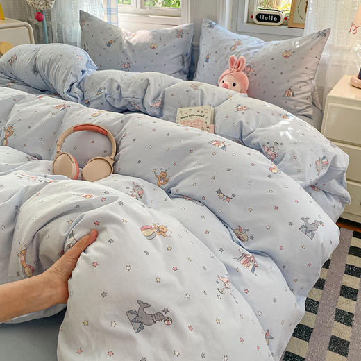自然醒INS卡通小清新A类全棉双层纱四件套NH185186 商品图10