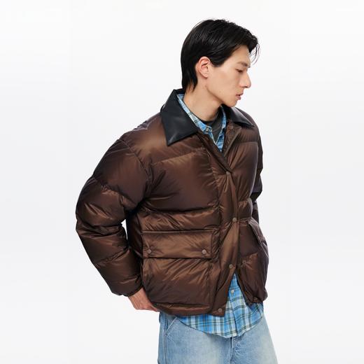 Oneup pu皮领宽松口袋羽绒（男女同款） 商品图2