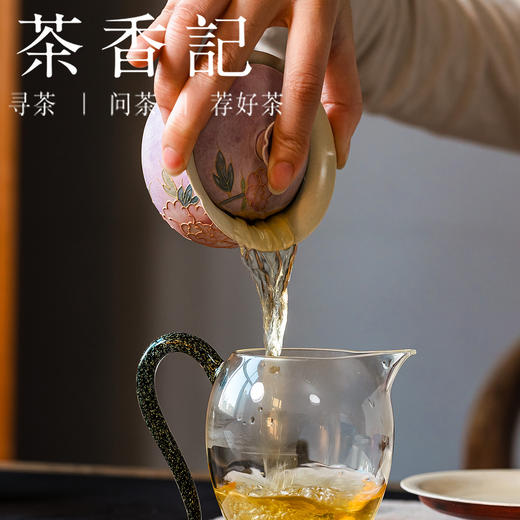 茶香记手绘紫烟牡丹花-盖碗150ml德化陶瓷泡茶碗茶室淡雅茶具主泡器 商品图2