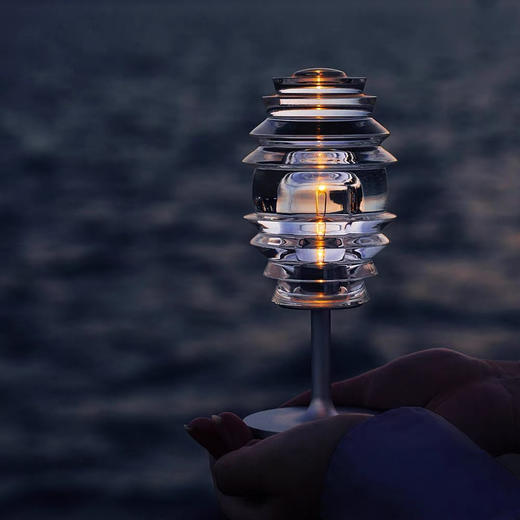 玻心璃语|灯塔 氛围灯 usb充电 户外便携 台灯 原创设计 光学玻璃 商品图0