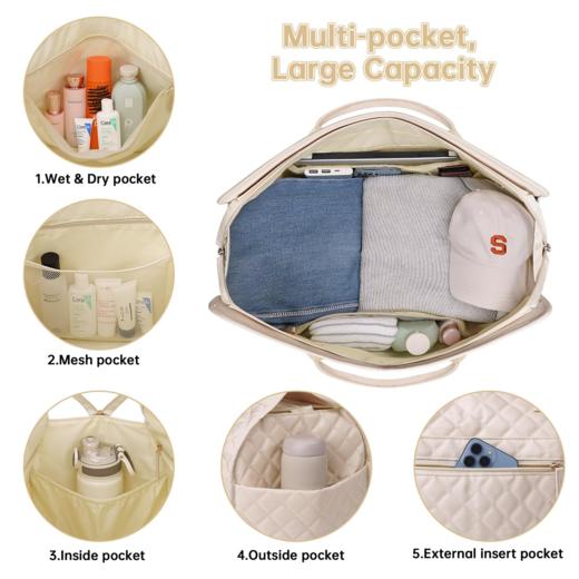 英国 ETRONIK 大容量菱格纹旅行包收纳包 带独立鞋仓及洗漱包 商品图1