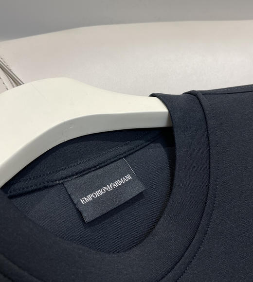 原单正品阿玛尼男士刺绣鹰标圆领卫衣120602 商品图6