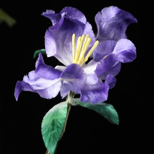 【林栖设计小店】东阳鸢尾花绒花胸针LX11025003（预售10天） 商品图1