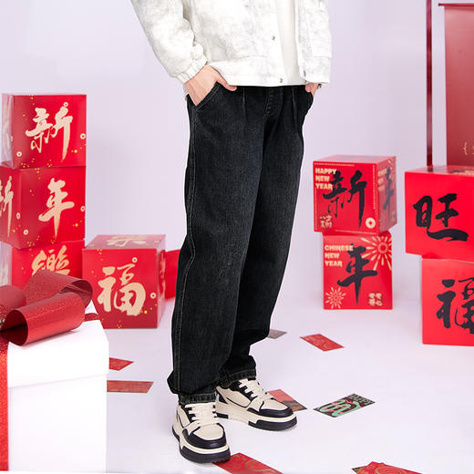 HX 冬季水洗萝卜牛仔长裤加绒Z201440032101 商品图2