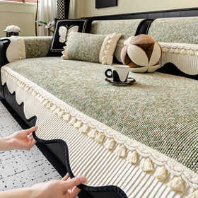 雪尼尔沙发垫 2025高级感一片式直排固定防滑坐垫