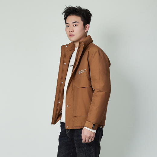 【新品上新】HX 冬季短款立领羽绒服三防面料S100444097101/02 商品图4