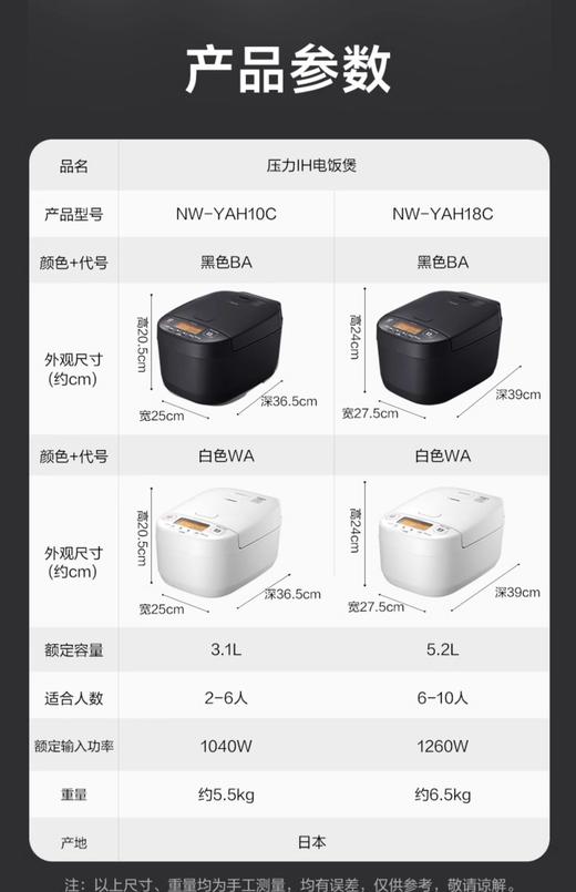 象印家用电饭煲原装进口压力IH智能电饭锅3L 5L多功能 商品图6