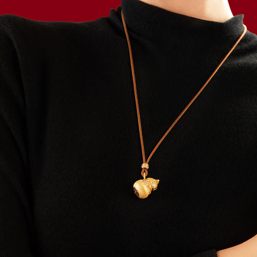 【故宫饰品】如意宝葫芦毛衣链文创吊坠项链圣诞新年本命年生日礼物 商品图3