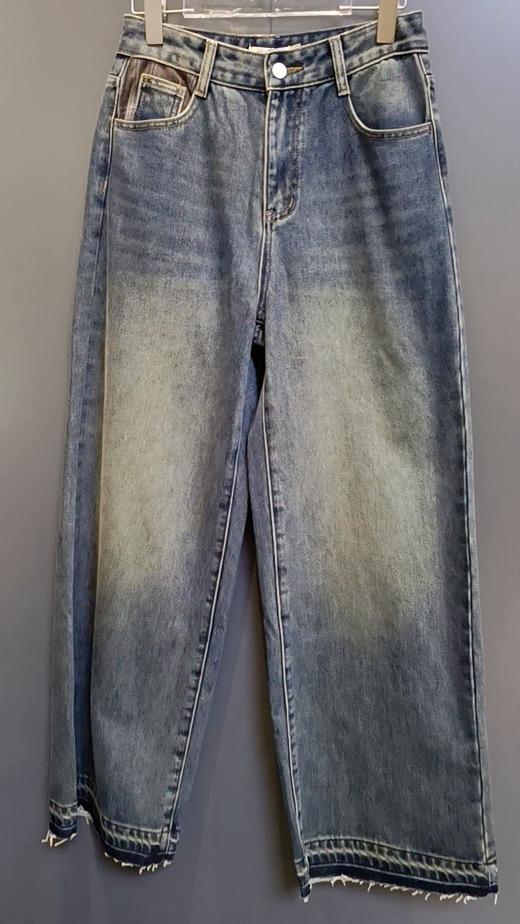 B复古简约直筒牛仔裤冬季088204552501 商品图0