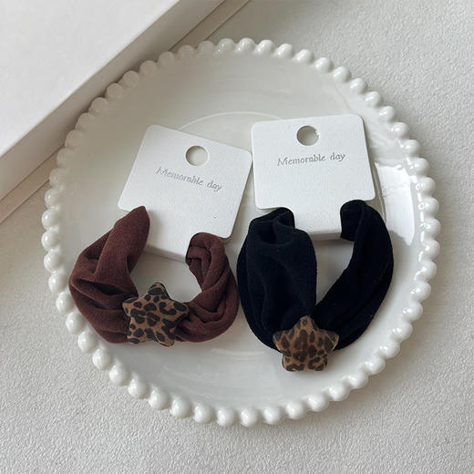 植绒豹纹毛巾圈发绳-纪念日百货门店同款167949955 商品图4