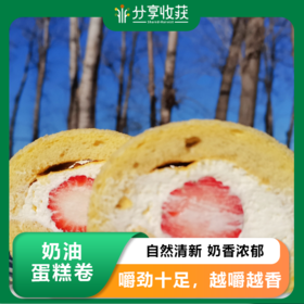 奶油蛋糕卷 奶香浓郁 | 有机厨房 | 农场自产 * Cream Cake Roll | Self-Produced