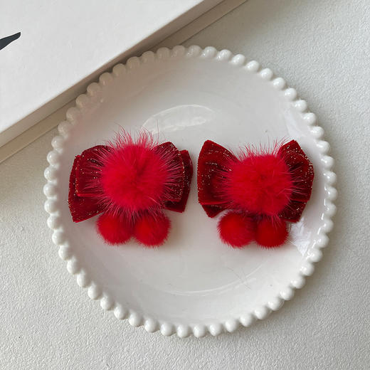 洒金织带结子对夹发夹-纪念日百货门店同款167745397 商品图1