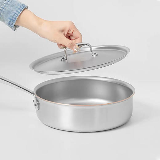 比利时FALK进口三层铜芯不锈钢煎锅深煎锅牛排煎锅长柄煎蛋煎烤锅 商品图3